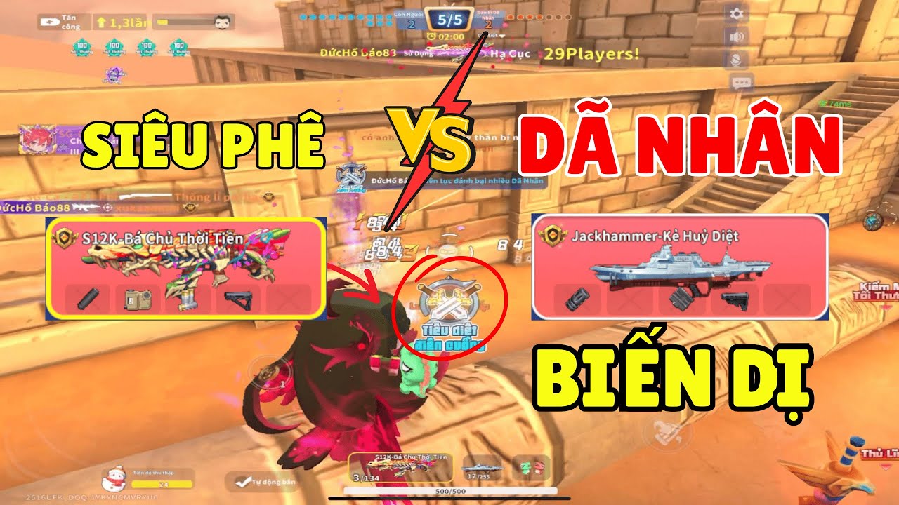 COMBO SỌC SIÊU BÁ S12K BÁ CHỦ THỜI TIỀN & JACKHAMMER ỦI DÃ NHÂN TRONG MINI WORLD ROYALE 2025