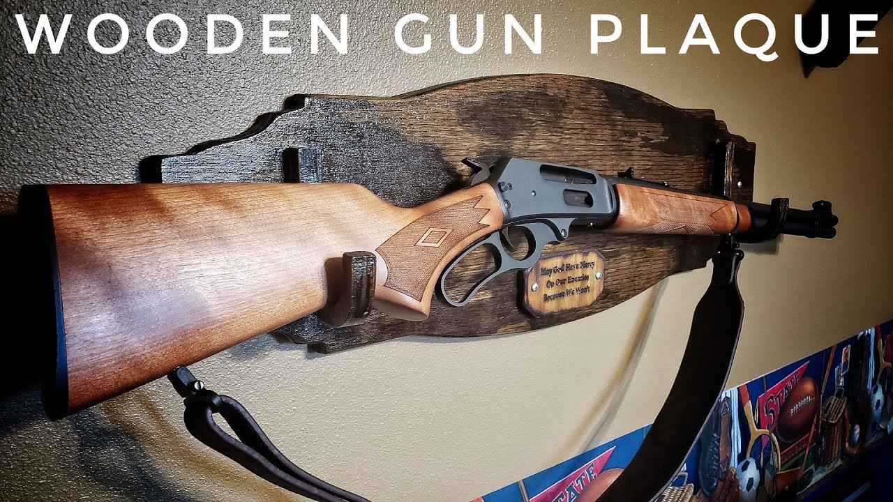Wooden Gun Plaque (Holder)