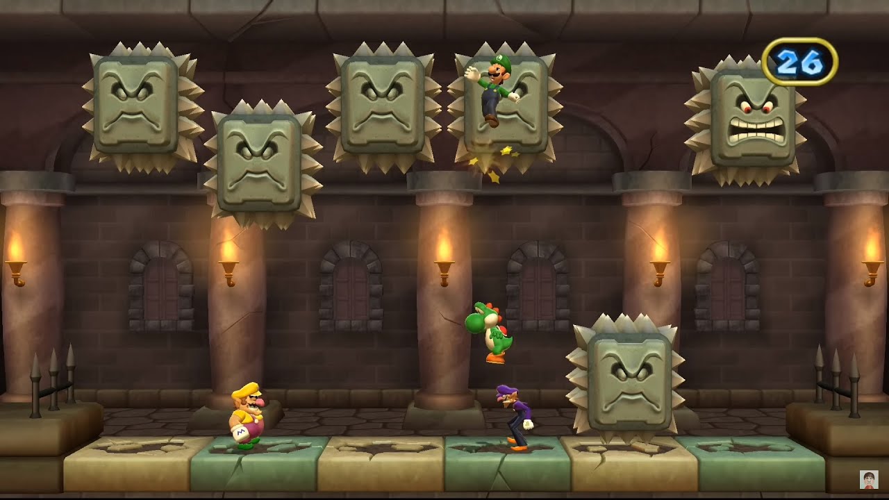 Mario Party 9 minigame: Thwomper Room 60fps