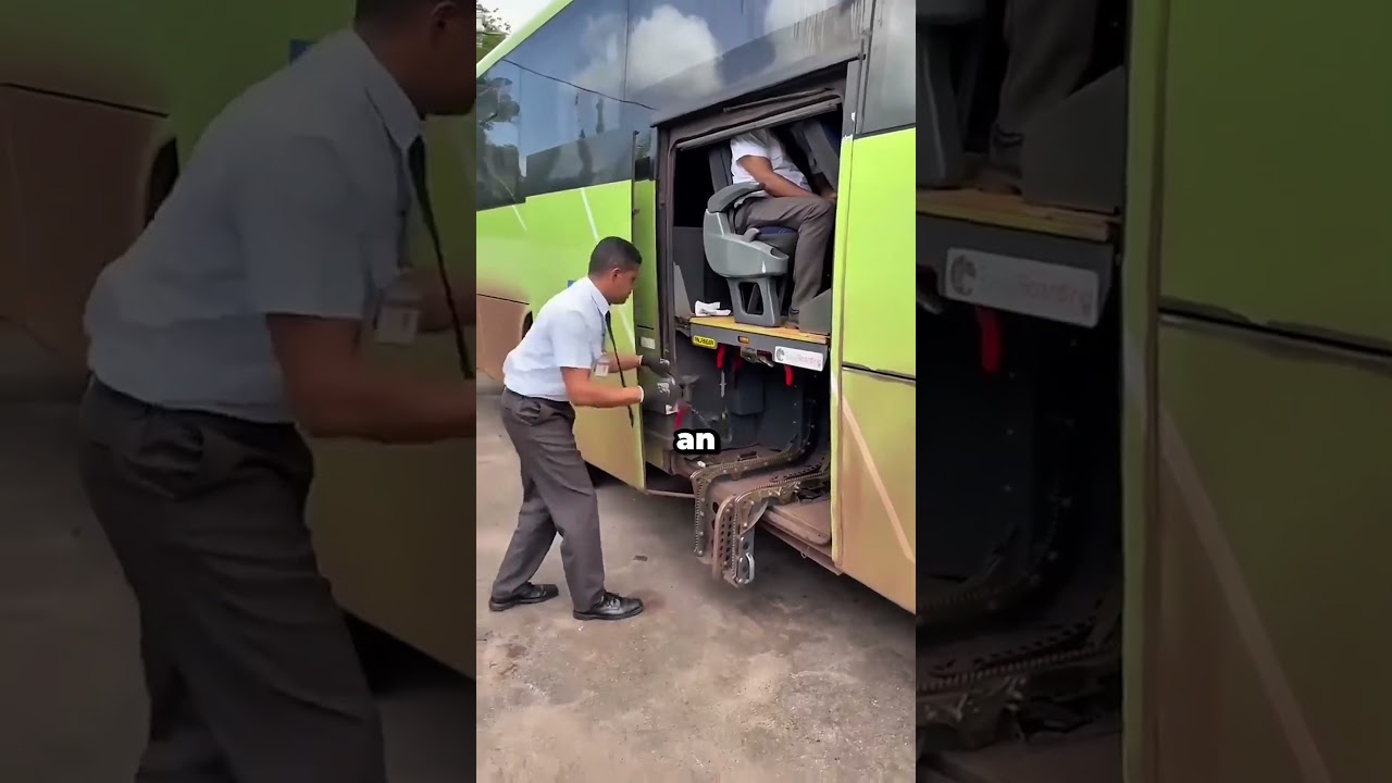 Ten kierowca autobusu odkrył coś ukrytego za drzwiami #shortvideo