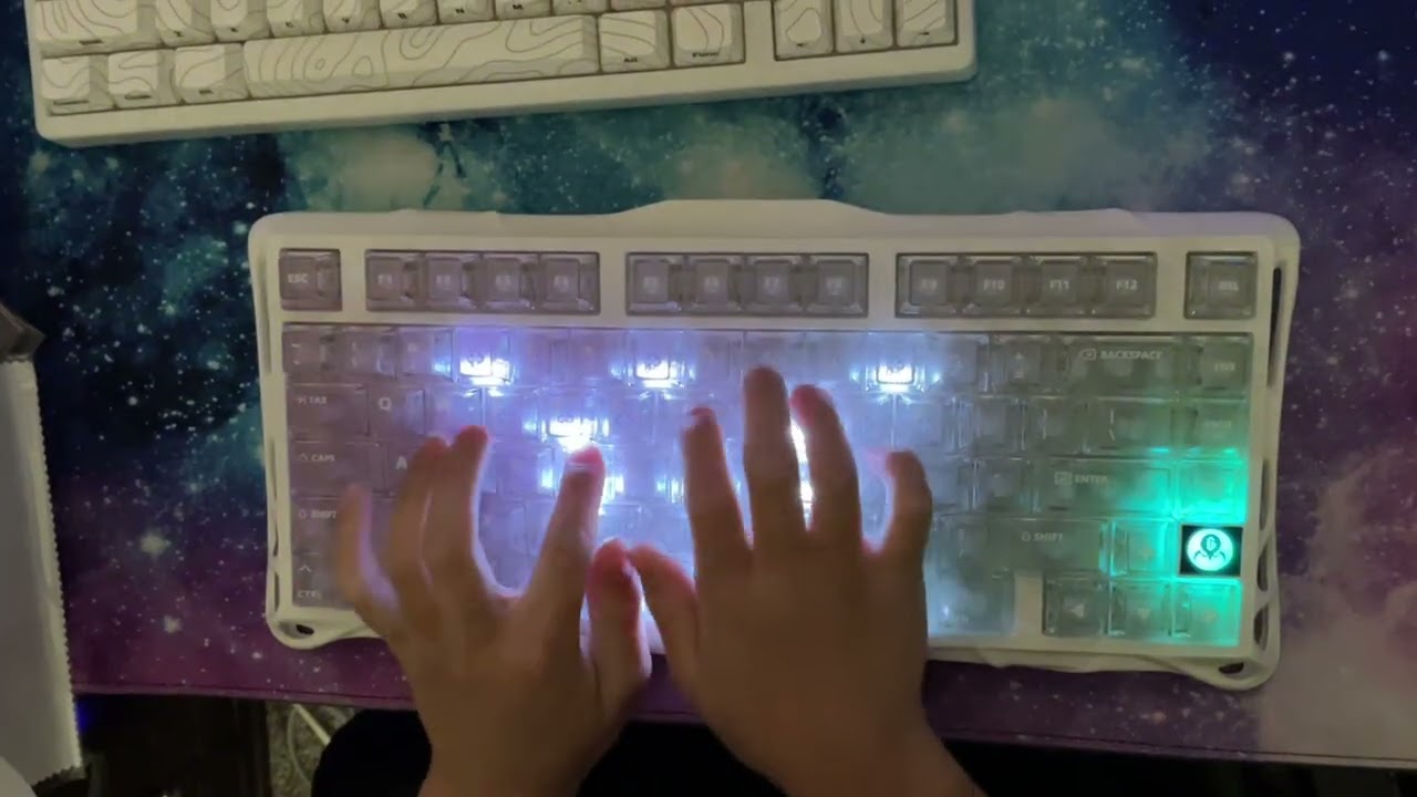 New keyboard! | unboxing gravastar mercury k1 lite in crystal aurora
