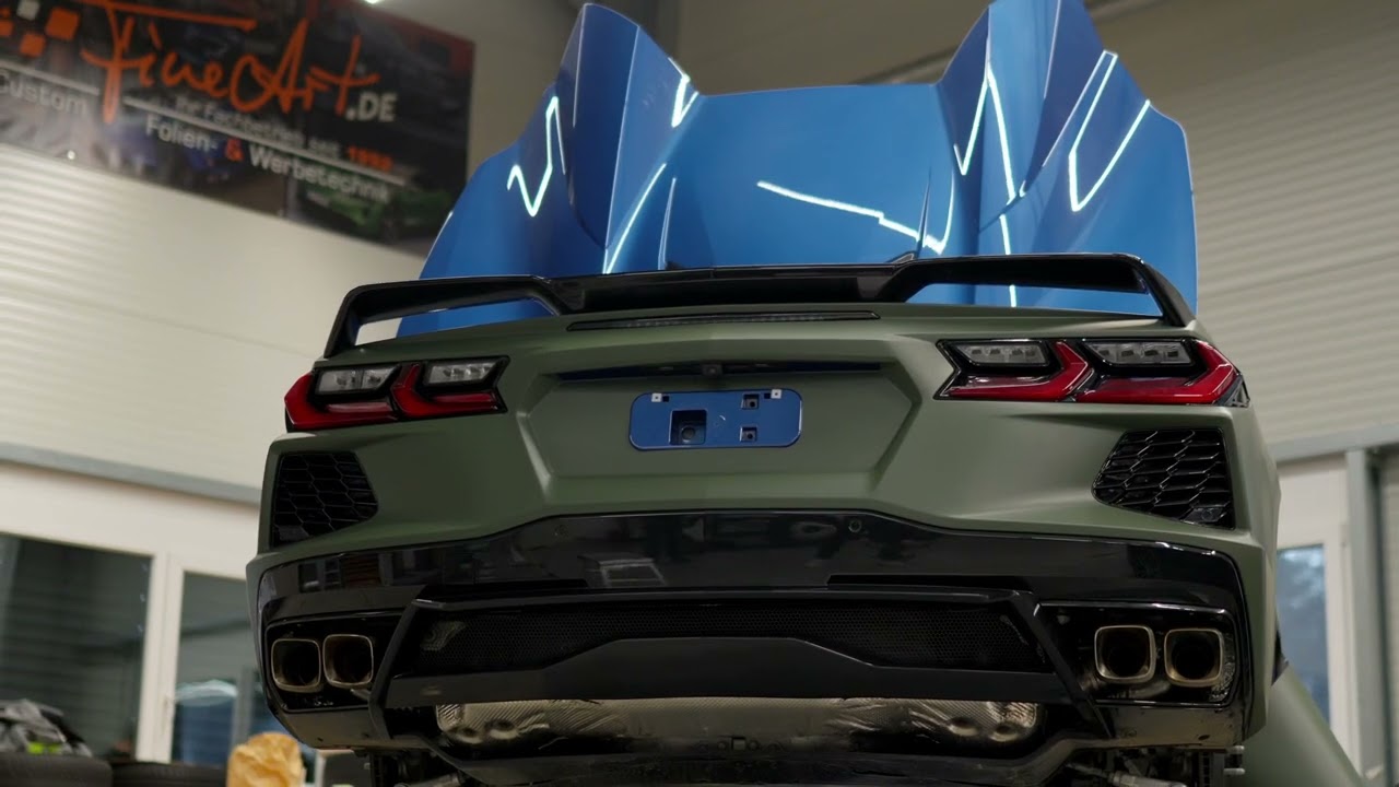 Chevrolet Corvette - Komplettfolierung in 3M Matte Military Green