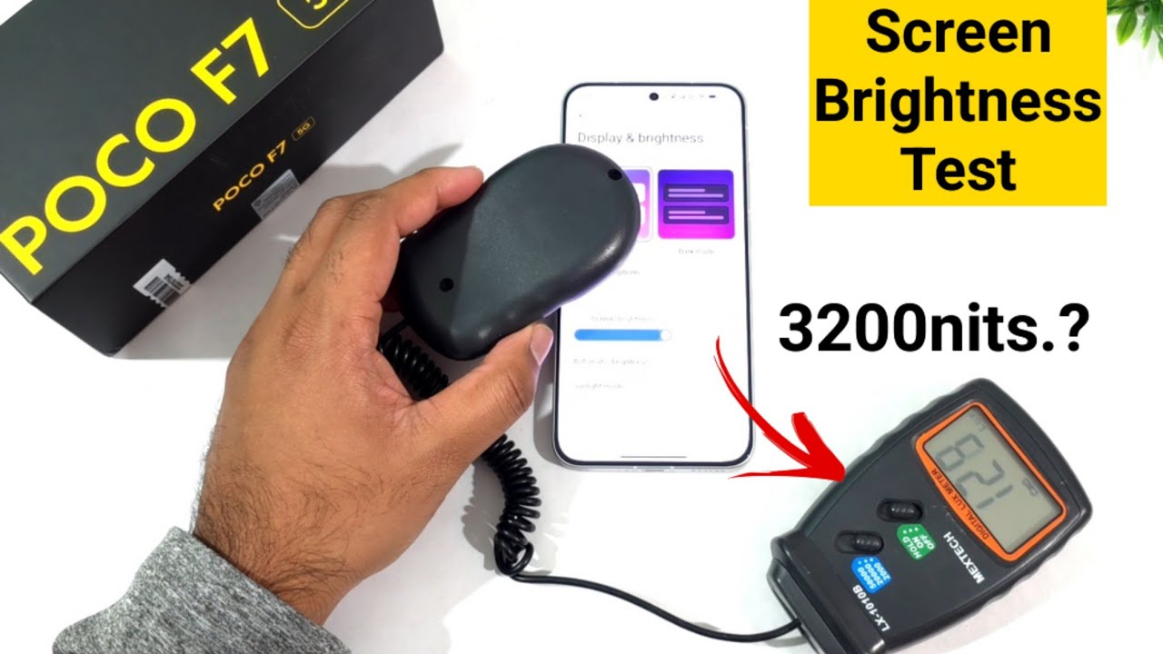 Тест яркости экрана POCO F7 3200 бит 🚀🚀🔥🔥 