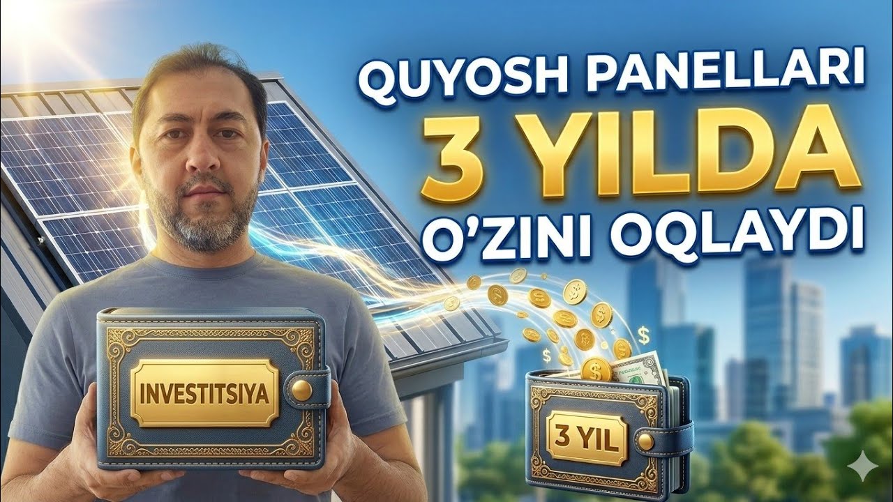 Katta daromadli investitsiya instrumenti. Quyosh paneli
