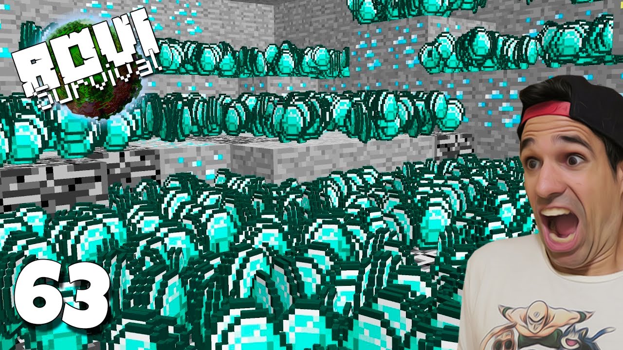 DIAMANTES Y M&Aacute;S DIAMANTES | Rovi Survival Minecraft | Episodio 63