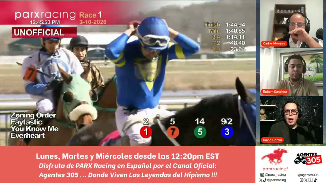 Parx Racing en Español - Martes 10 de Marzo