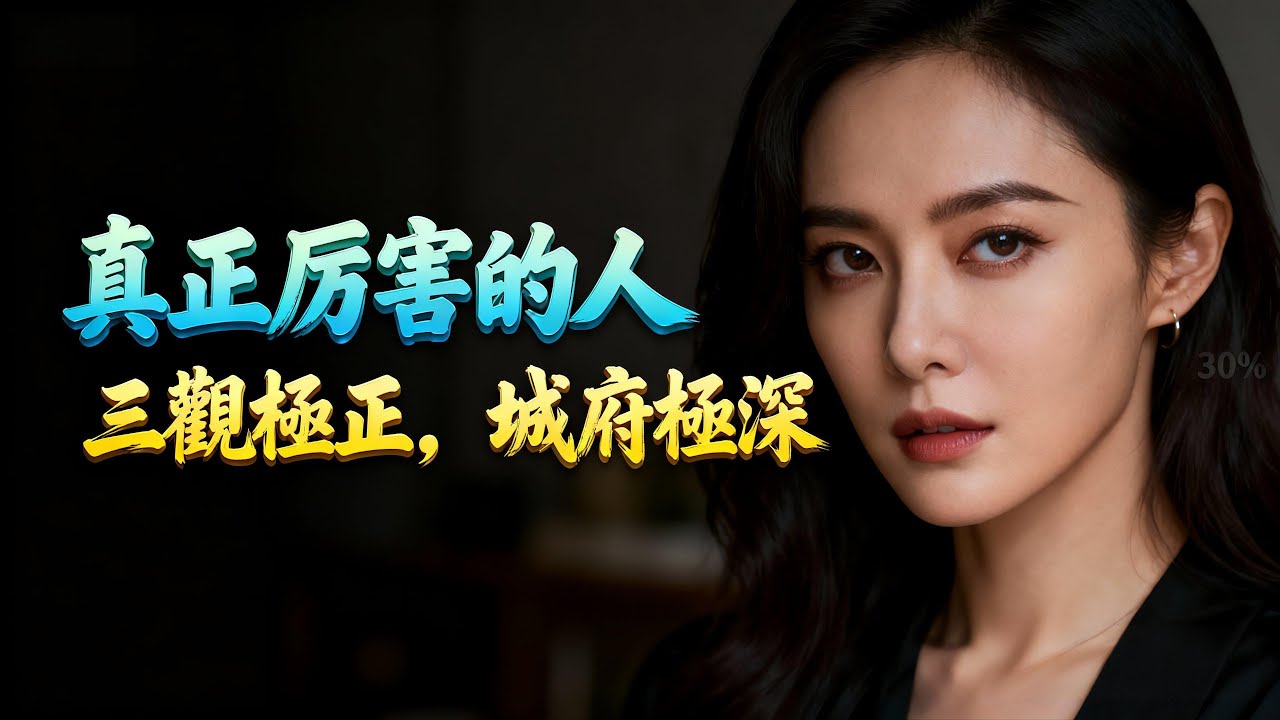 真正厲害的人，三觀極正，守住做人的底線；城府極深，懂得處世的智慧！#為人處世 #人生哲理 #生活智慧