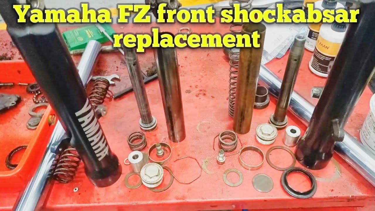 Yamaha FZ v2 | front shock oil leaque problem solve | how to Yamaha FZ shockabsar repairing