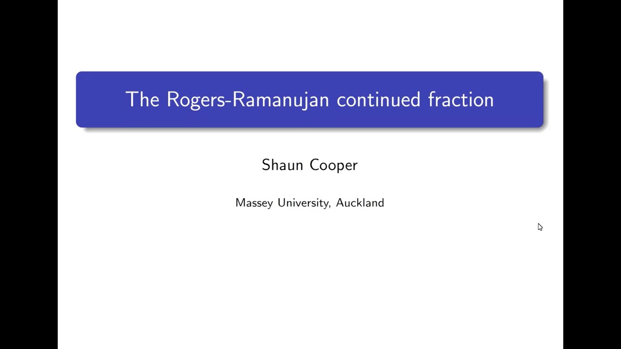 The Rogers–Ramanujan continued fraction
