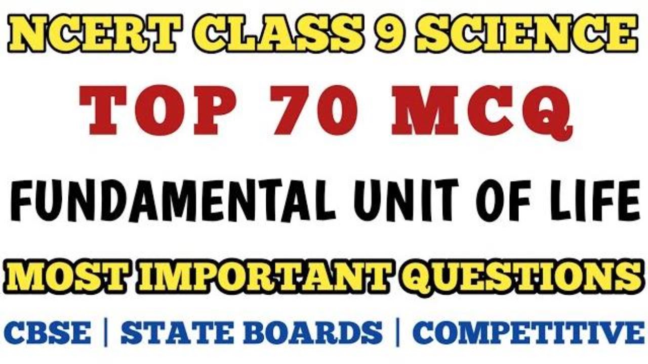 Best MCQ The Fundamental Unit of Life Class 9 Full Chapter | CLASS 9 Ncert Science MCQs #mcqncert