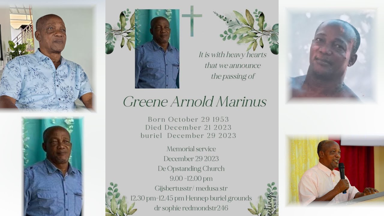 De uitvaartdienst en begrafenis van Arnold Marinus Greene. Vrijdag 29 dec. 2023.