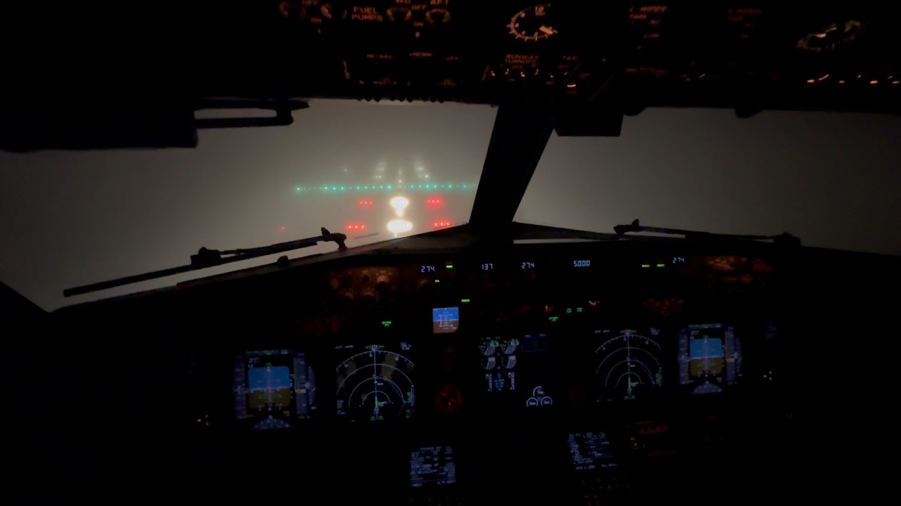 Pilots POV | Near ZERO VISIBILITY LANDING - Boeing 737