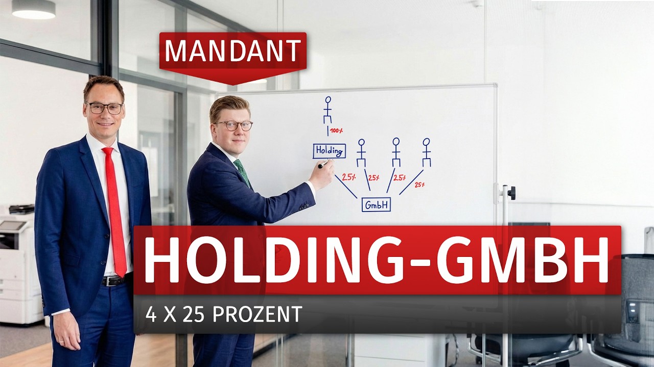 Mandant erklärt: 4x Holding-GmbH (jeweils 25%)