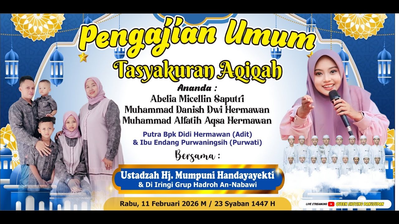 TASYAKUR AQIQAH : ABELIA MICELLIN SAPUTRI-MUHAMAD DANISH DWI HERMAWAN-MUHAMMAD ALFATIH AQSA HERMAWAN
