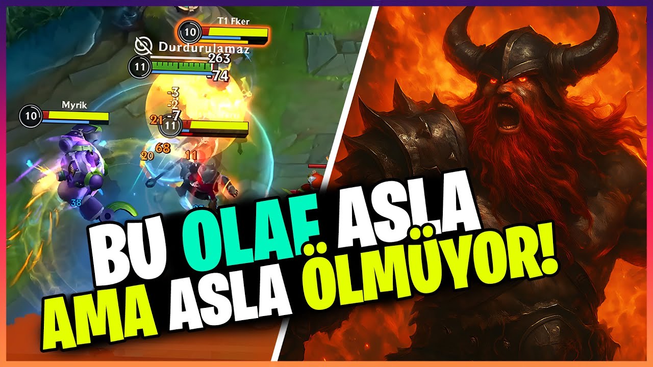 ASLA ÖLMEYEN OLAF YAPMIŞLAR! (1vs9 ATIYOR) - Wild Rift