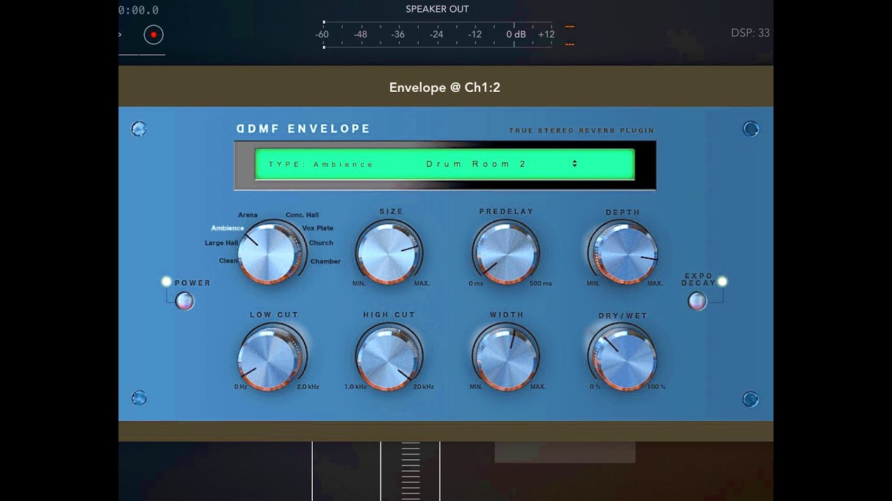 Envelope Audio Unit Reverb by DDMF Demo for the iPad