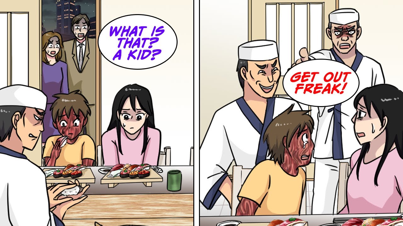 My mom took me to this sushi restaurant for my birthday, but then... [Manga Dub]