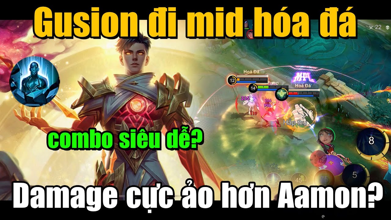 MLBB | GUSION H&Oacute;A Đ&Aacute; ĐƯỜNG GIỮA SS39 DAMAGE CỰC ẢO: 2 ĐỒ COMBO 1-2 ĐI GẦN 5000HP? | Tốp Mỡ