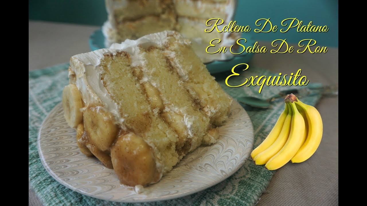 Relleno De Platano/Banana Con Salsa En Ron