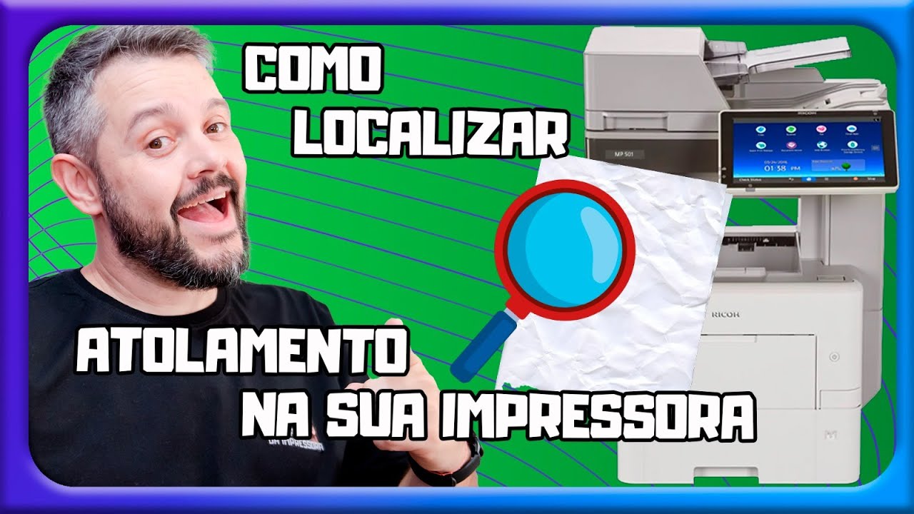 Como localizar as folhas que estão atoladas na impressora