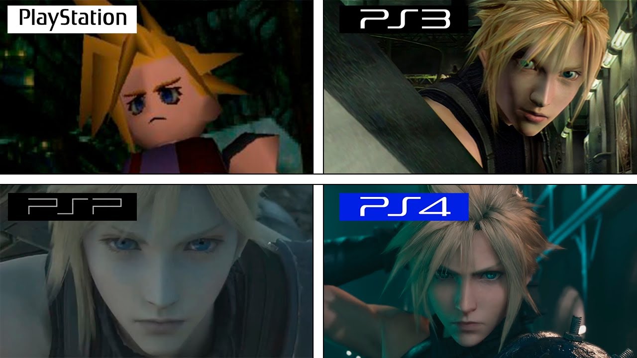 Final Fantasy VII | Intro Comparison | PS4 vs PS3 vs PSP vs PSX