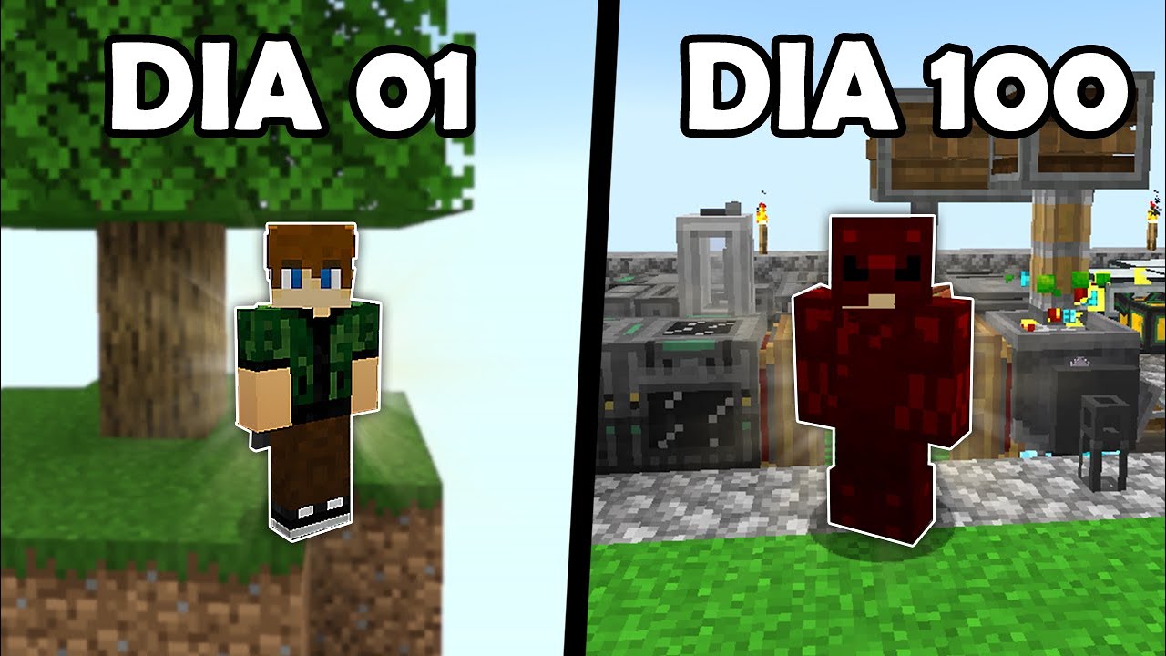 Passei 100 DIAS numa ILHA VOADORA fazendo uma F&Aacute;BRICA AUTOM&Aacute;TICA - Minecraft MM - O FILME