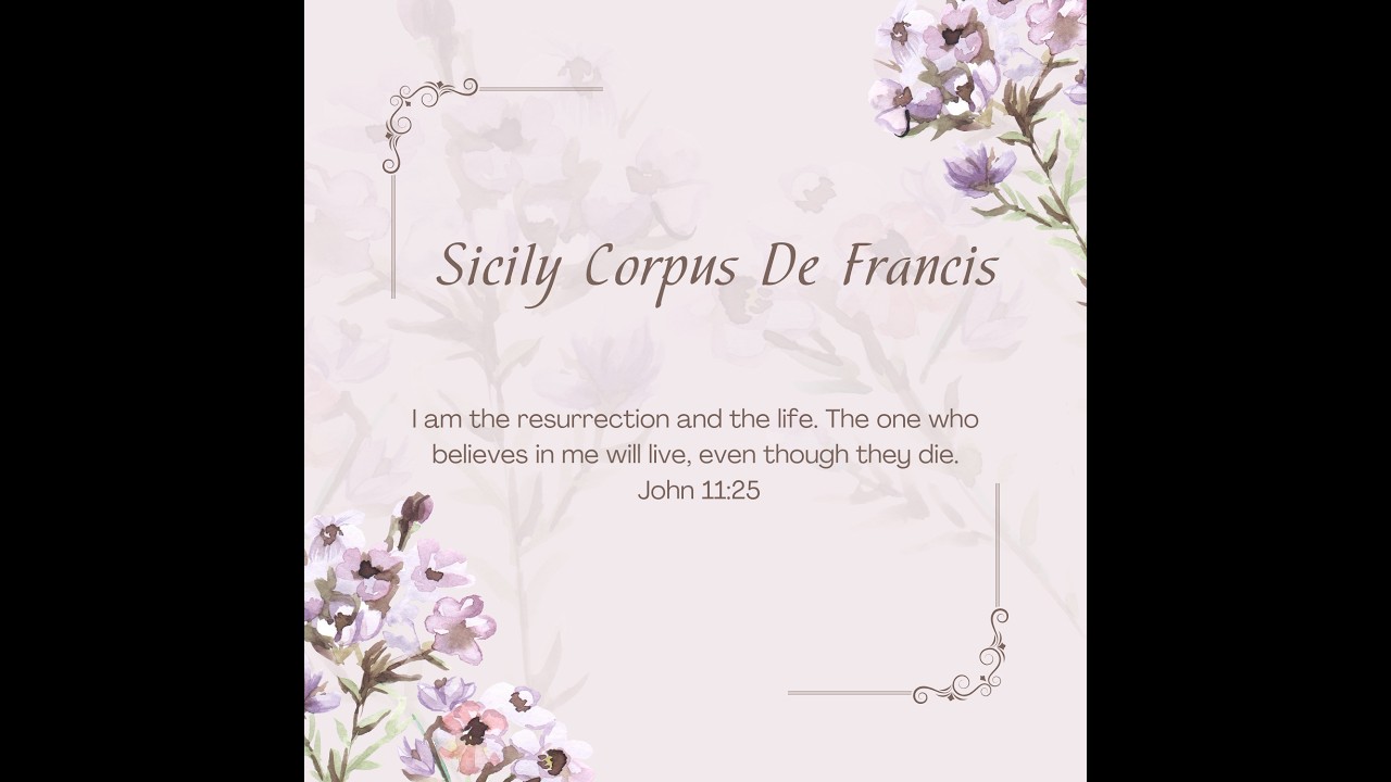 Memorial Service Sicily Corpus de Francis.