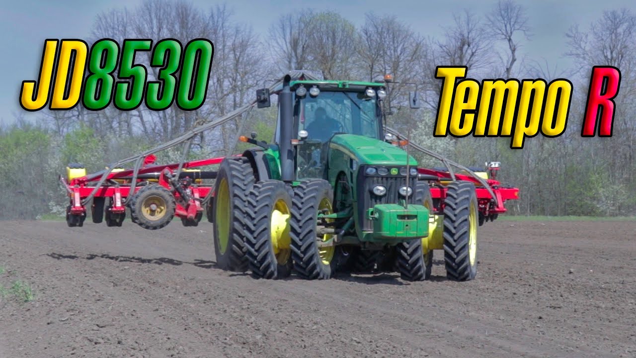 John Deere 8530 & Väderstad Tempo R12 (Sunflower seeding)