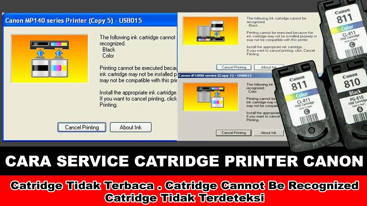 Service Catridge Printer Canon Tidak Terbaca, Blink Orange 5x, #printer #tutorialprinter