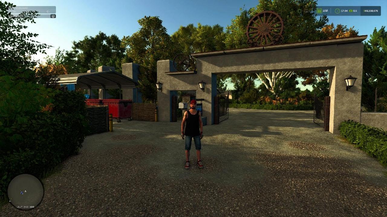 FS25 Modern farm - Four fields map edit