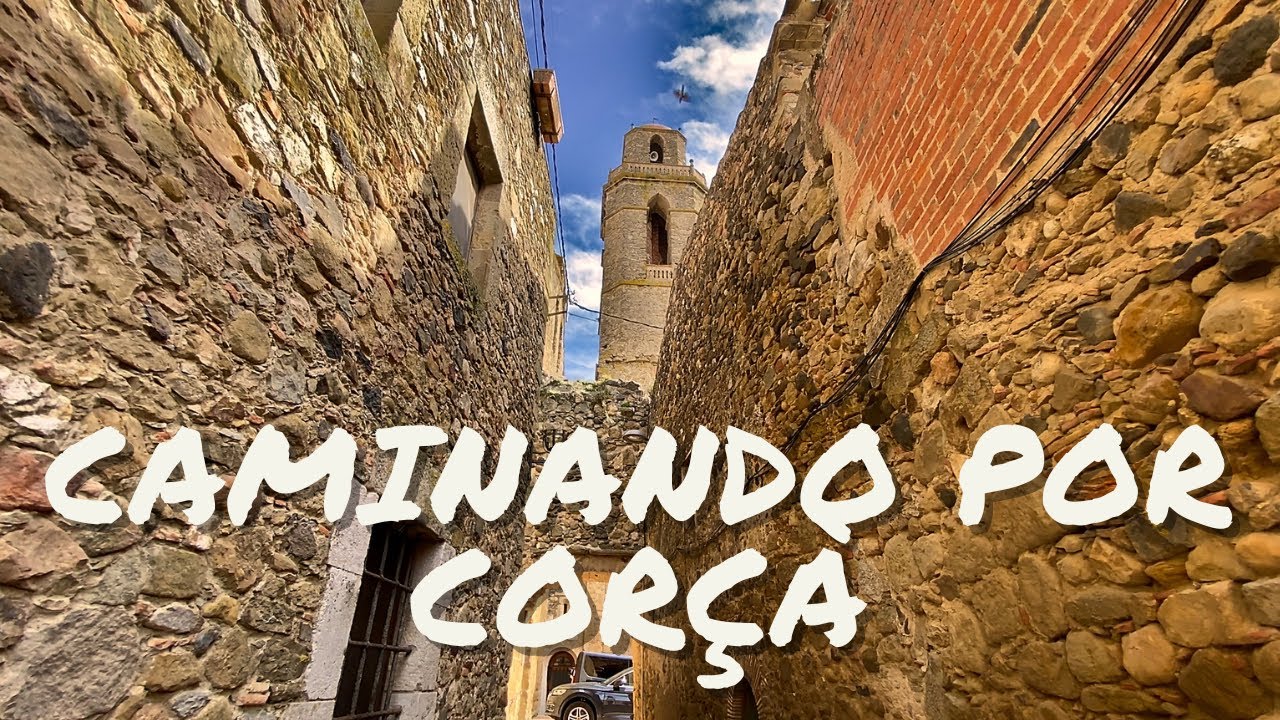4k CAMINANDO por CORÇÀ. WALKING CORÇÀ, medieval town