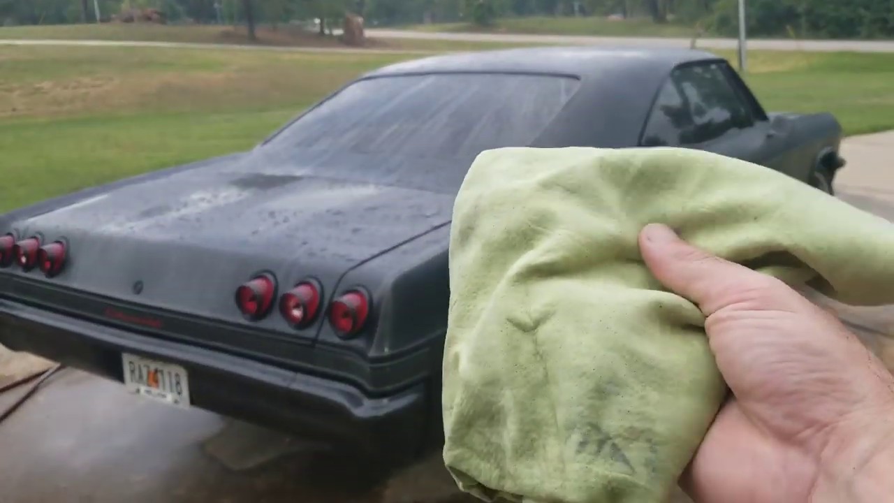 How to wash a matte or satin car - The right way! - 1965 Impala - satin black