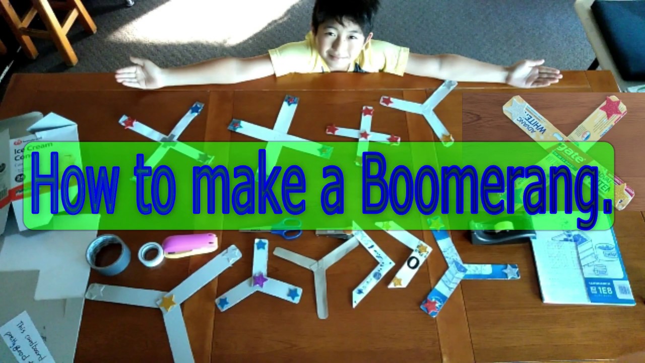 How to make a Boomerang ☆(ブーメランの作り方）