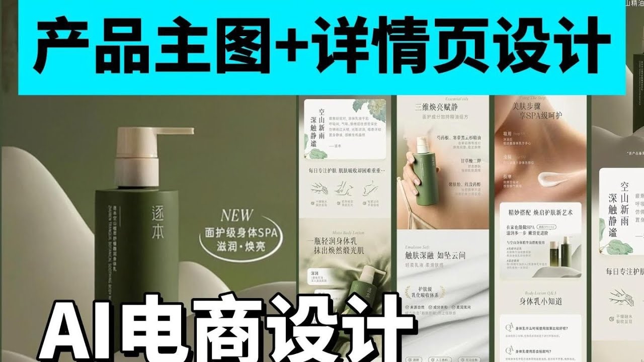 4月最新！AI电商产品场景图生成+详情页设计全流程分享！100%完美融合，AI一键直出   ai设计教程 ai海报设计 电商AI做图 AI电商产品图 AI出图
