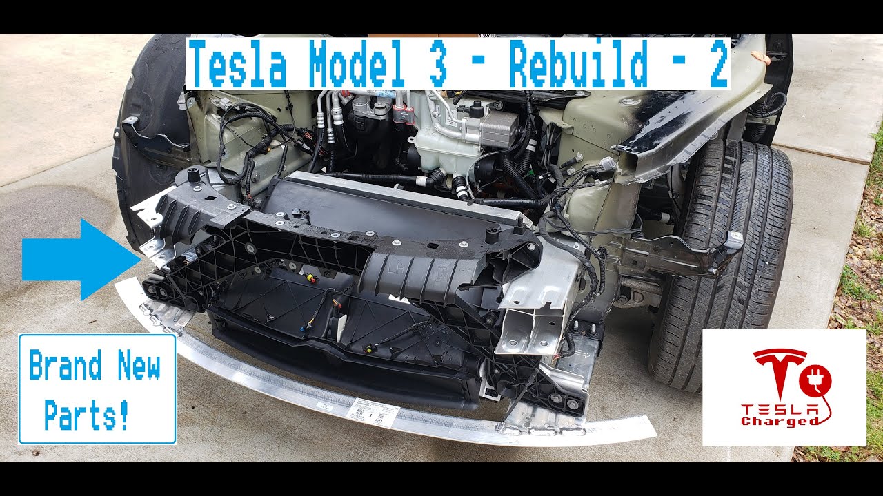 Tesla Model 3 — спасённая — восстановленная — P2