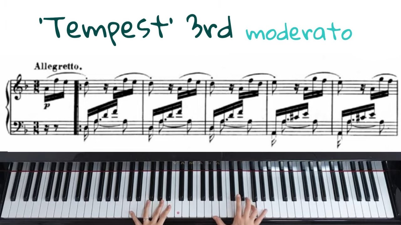 베토벤 '템페스트' 3악장 양손 중간템포/Beethoven Tempest 3rd. Mov. In moderato tutorial
