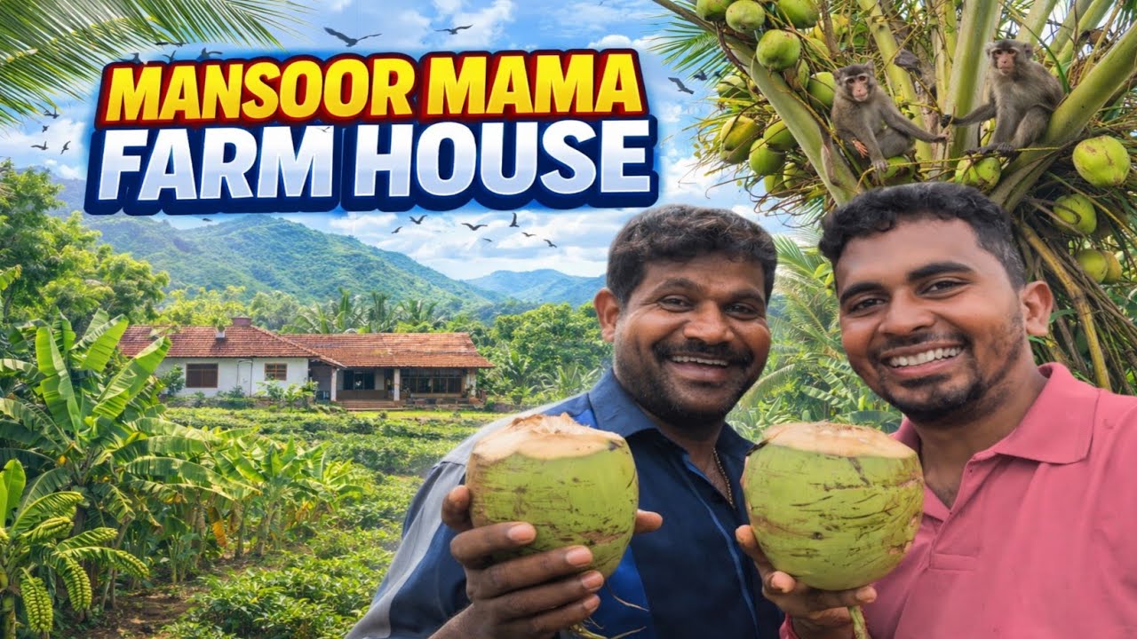 🌴😎மன்சூர் மாமா HOME FARM TOUR 🏡🔥 | இளநீர், காடு & கிராம வாழ்க்கை🥥🐒🌾 | K7