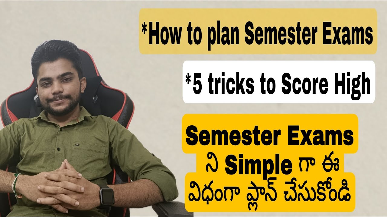 How to plan Degree Semester Exams Easy, Tricks to score high in Semester exams  #Degreesemesterexam