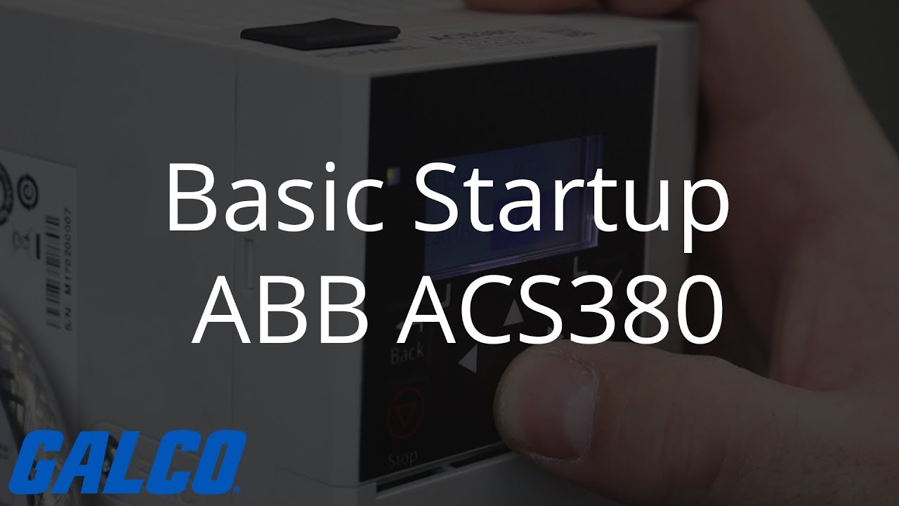 Basic Startup on ABB ACS380 AC Drive