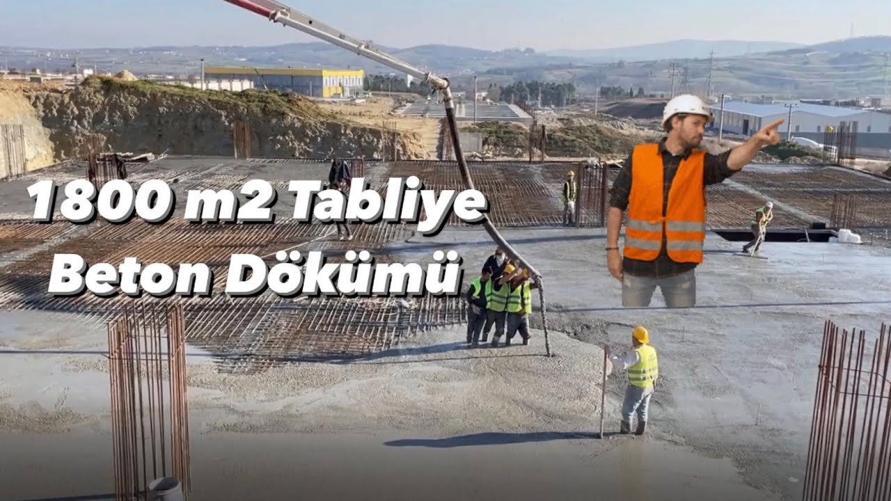 1800 m2 TABLİYE BETON DÖKÜMÜ (GECE SİS BASTI)