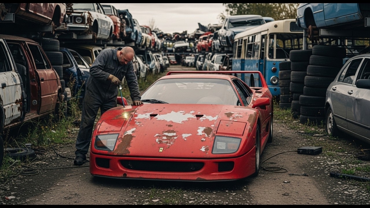 ASMR Full Restoration of Abandoned 1987 Ferrari F40 From Rust to Rosso Corsa Perfection