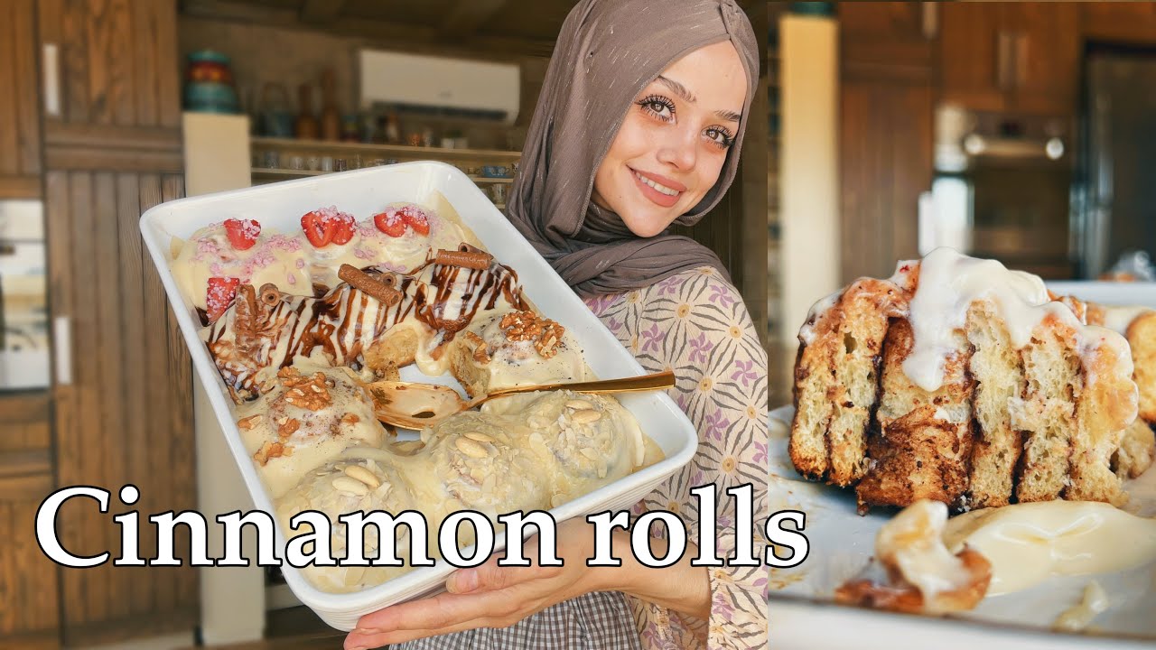 Soft & Fluffy cinnamon rolls recipe سينامون رولز #abirzkitchen