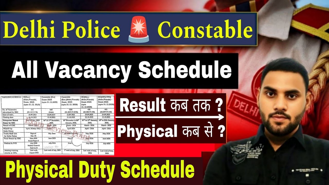 Delhi Police Constable Physical Date Notice Out 2025 | Delhi Police Constable Result Update |#police