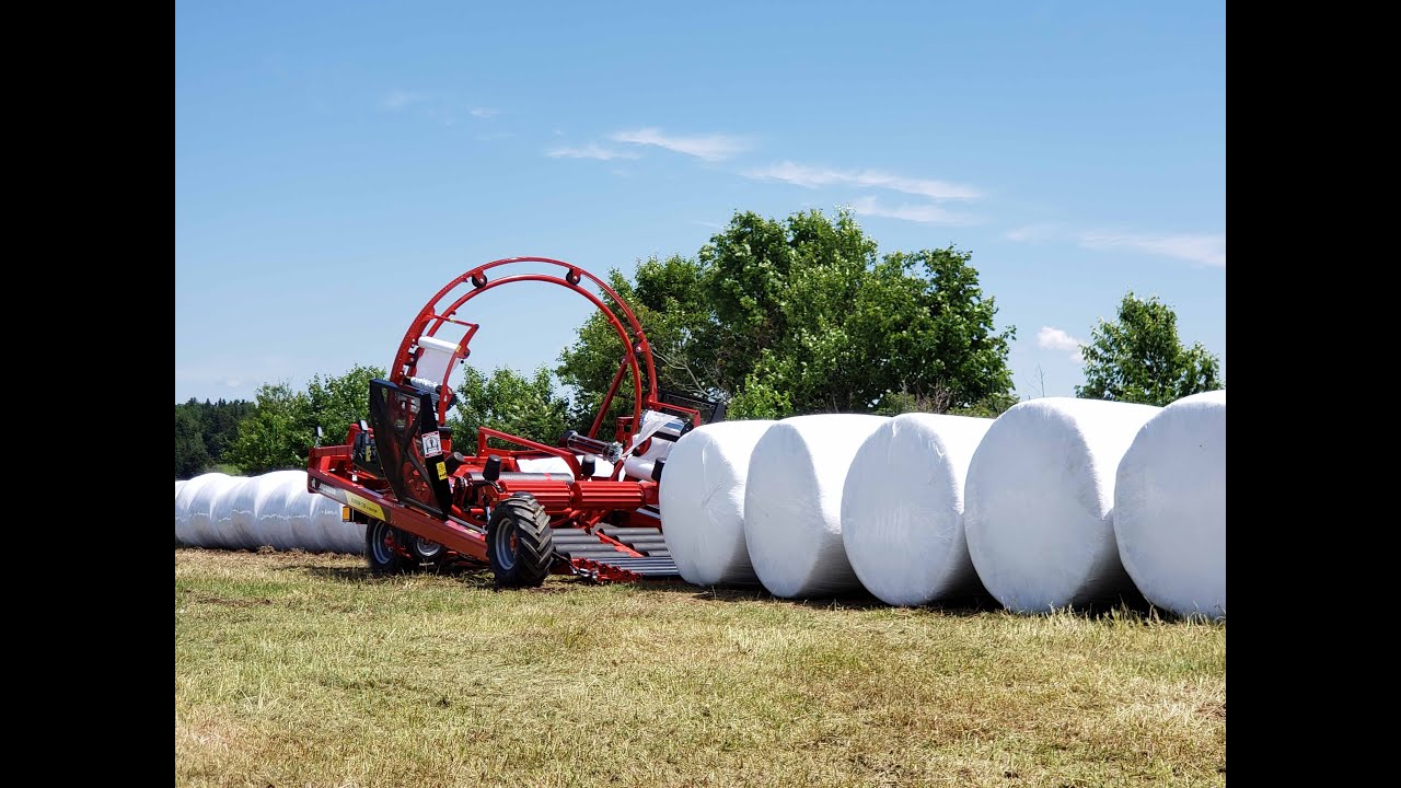 Anderson FUSION720 Inline/Individual bale wrapper. Patent pending design.