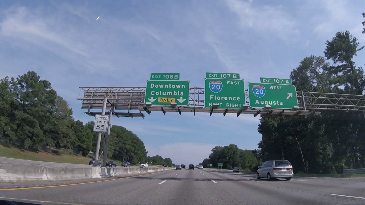 Driving to Downtown Columbia SC the Afternoon Before the Eclipse