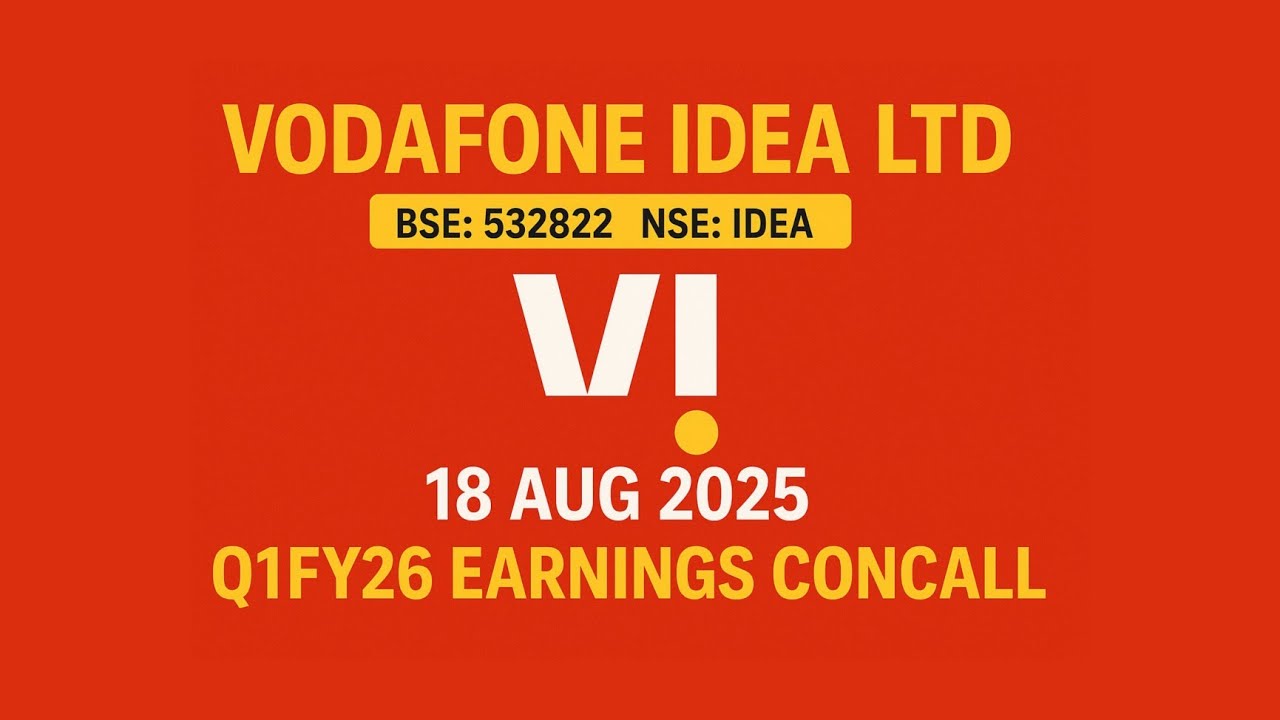 Vodafone Idea Ltd Q1FY26 Concall | Earnings Conference Call Q1 Results 2026 #VodafoneIdea #Concall