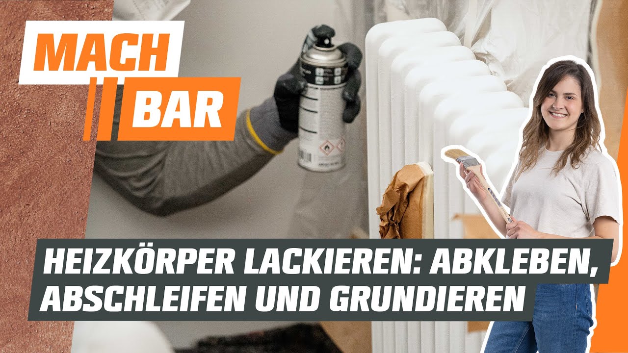 Heizkörper lackieren: Abkleben, abschleifen und grundieren | OBI