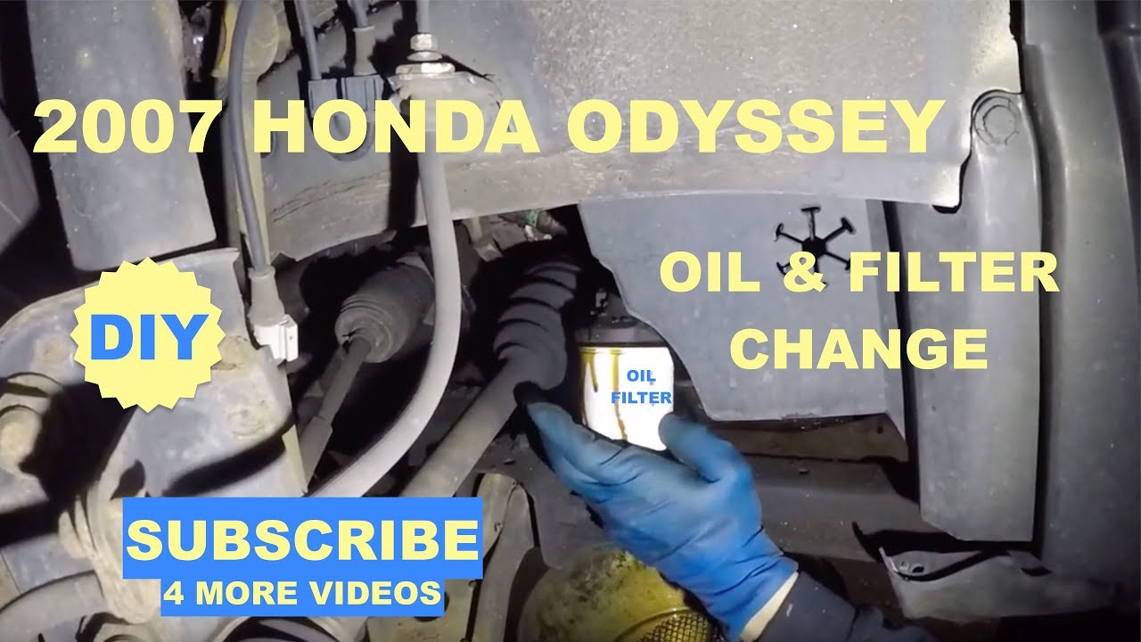 How to change oil and filter on 2007 Honda Odyssey