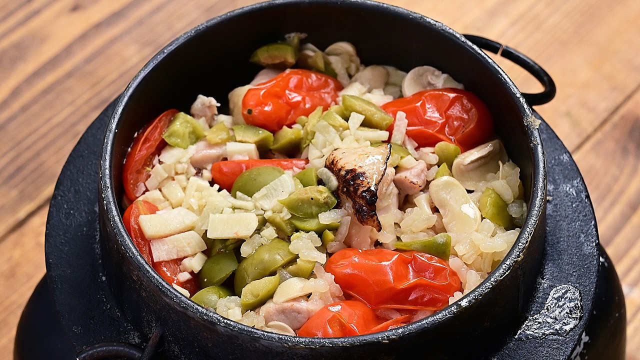 【釜飯・炊き込みご飯】簡単に味が決まる「照り焼きチキン風オリーブ釜飯」#釜飯 #炊き込みご飯 #炊飯器