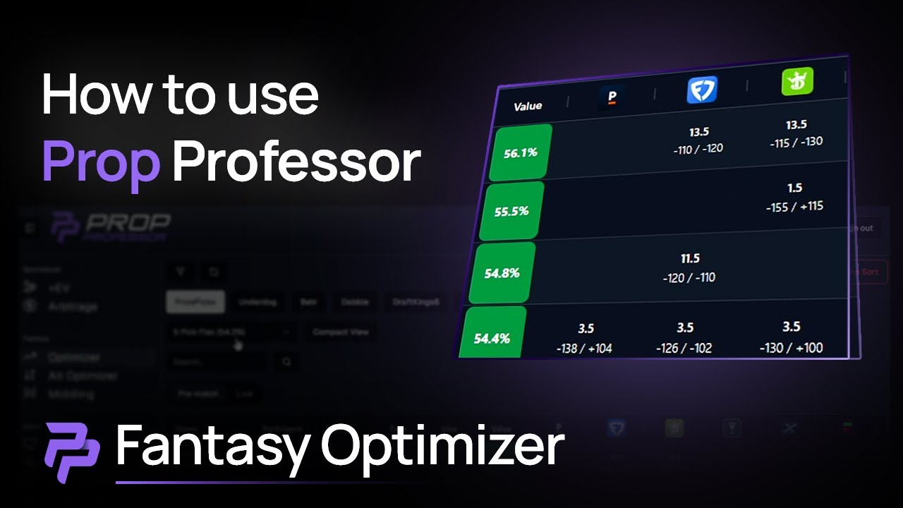 How to Use the Prop Professor Fantasy Optimizer | Beat PrizePicks